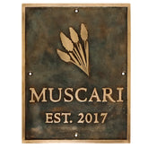 Plaque d'adresse en laiton BADP12
